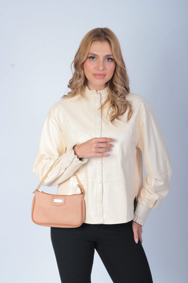 Bolsa Transversal Pequena Valência Nude