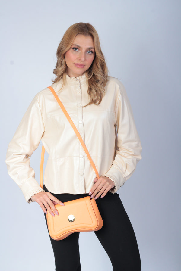 Bolsa Transversal Pequena Nápoles Laranja